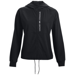 Női kabát Under Armour Woven FZ Jacket fekete