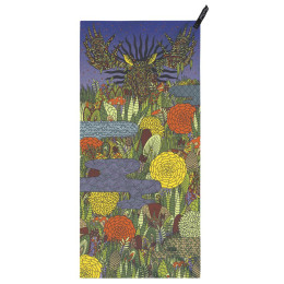 PackTowl Personal Body gyorsan száradó törülköző kék/piros Mystic Moose Print