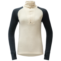 Devold Expedition Merino Silk Zip Wmn női funkcionális felső fekete/bézs Ink/Offwhite
