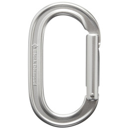 Black Diamond Oval Keylock karabiner ezüst Polished
