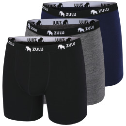 Zulu Merino 160 6in 3-pack férfi boxer kevert színek