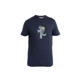 Icebreaker Men Merino 150 Tech Lite SS Tee Tech Head férfi póló sötétkék Midnight Navy