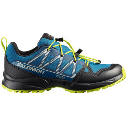 Salomon Outscape Waterproof J gyerek cipő kék Mykonos Blue / Black / Acid Lime