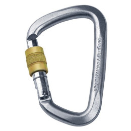 D Karabiner Singing Rock acél, csavaros 50 kN