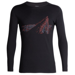 Férfi póló Icebreaker Mens 200 Oasis Deluxe Raglan LS Crewe La Meije