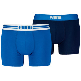 Puma Everyday Placed Logo Boxer 2P férfi boxer kék/világoskék Blue Combo