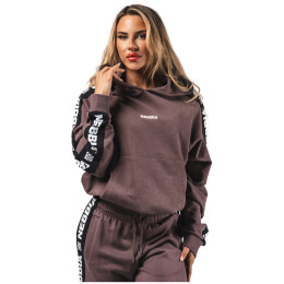 Nebbia Classic Hoodie OFF-DUTY 489 női pulóver barna DARK BROWN