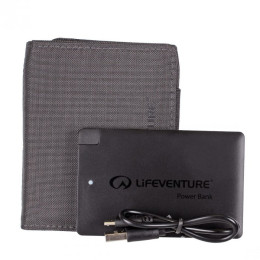 Pénztárca powerbankkal Lifeventure RFiD Charger Wallet szürke