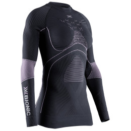X-Bionic Energy Accumulator 4.0 Shirt Lg Sl női funkcionális felső fekete/rózsaszín CHARCOAL/MAGNOLIA