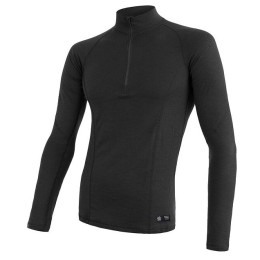 Sensor DF Merino Wool dl.r. zip férfi póló