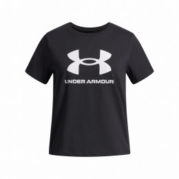 Under Armour BIG LOGO SS-BLK gyerek póló fekete/fehér Black