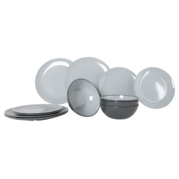 Gimex Tableware grey 12 pcs edénykészlet