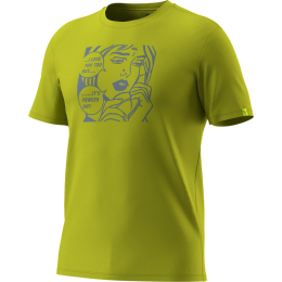 Dynafit Graphic Co T-Shirt M férfi póló arany 2881 - golden lime/POWDER DAY