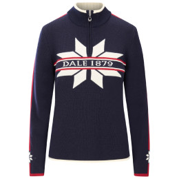 Dale of Norway Nåle Fem Sweater női pulóver kék/fehér Navy Offwhite Red Rose