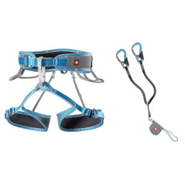 Ocún Via Ferrata Twist Tech Eco Captur Lite Swivel Set ferrata szett szürke/kék Grey / Blue
