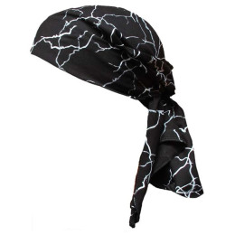 Progress Šátek D Sat Tisk 9BG sál fekete PatternBlackLightning