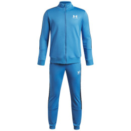 Under Armour UA B Icon Knit Tracksuit Aegean Blue melegítőszett kék Aegean Blue / / White