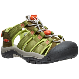 Keen Newport Boundless JR gyerek szandál világoszöld dark olive/scarlet ibis