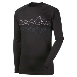 Progress Triko NDR PRINT 1DP dl.r. férfi póló fekete Black