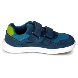 Bugga Safi Blue gyerek barefoot cipők egész éves használatra kék/zöld modrá