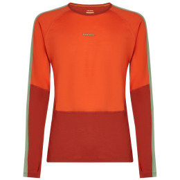 Icebreaker Men Merino 200 Oasis+ LS Crewe férfi funkcionális póló narancs Aga/Fer/Seag/Cb