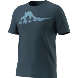 Dynafit Graphic Co T-Shirt M férfi póló sötétkék 0721 - cinder/ASCENT