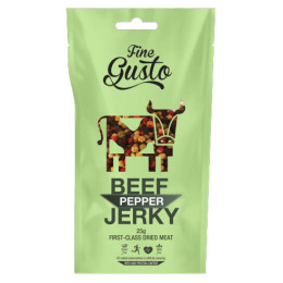 Száritott hús Fine Gusto Hovězí Jerky pepř 25g
