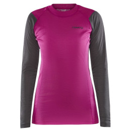 Craft Core Warm Baselayer Ls női funkcionális felső fekete/rózsaszín