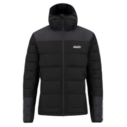 Swix Dynamic Down férfi tollkabát fekete/szürke Black