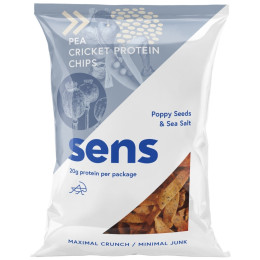 Sens tücsökfehérjével - mák & tengeri só(80g) chips