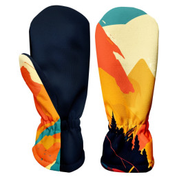 WAMU Mountain Bike gyermek softshell kesztyű narancs