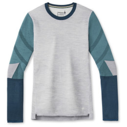 Gyerek funkciós póló Smartwool W Intraknit Merino 200 Colorblock Crew szürke/zöld