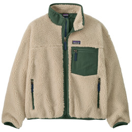 Patagonia K's Retro-X Jacket gyerek pulóver bézs/zöld Dark Natural w/Canopy Green