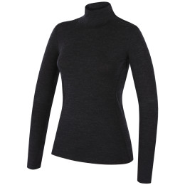 MOOA MerinoSilk Collar 160 női garbó fekete black melange