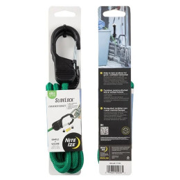 Nite Ize Slide Lock Carabiner Bungee 48" gumikpók zöld Zelená