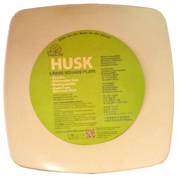 Tányér EcoSouLife Square Plate large natural