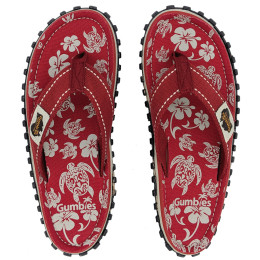 Gumbies Islander Pacific Red flip-flop