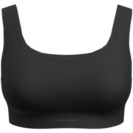 Icebreaker W Mer Rib Lotus Bra sport melltartó fekete Black