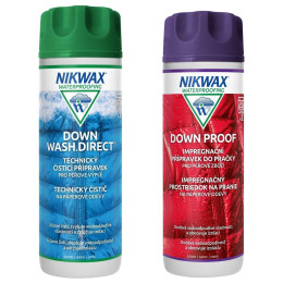Nikwax Down wash direct + Down Proof 2x 300ml impregnáló