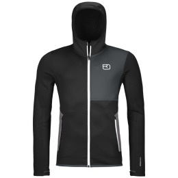 Ortovox Fleece Hoody M férfi pulóver fekete Black Raven