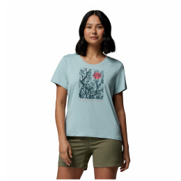 Columbia Parsons Point™ SS Scoop Tee női póló világoskék Marine Light Heather, Canopy View