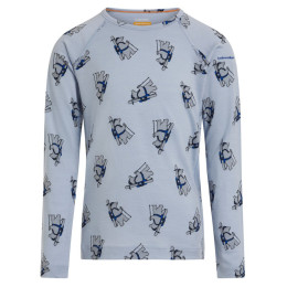 Icebreaker Kids M 200 Oasis LS Crewe Bear Tour AOP gyerek funkcionális felső világoskék Zinc Blue/Aop