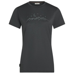 Icebreaker Women Merino 150 Tech Lite SS Tee Sparkling Stars női póló sötétszürke Obsidian
