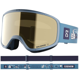 Salomon Rio gyerek síszemüveg kék Smoke Blue