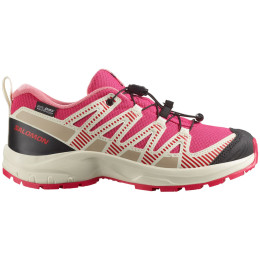 Salomon Xa Pro V8 Waterproof gyerek cipő piros Rouge Red / Vanilla Ice / Flamingo Pink