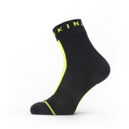 SealSkinz Dunton 2023 vízálló zokni fekete Black/Neon Yellow