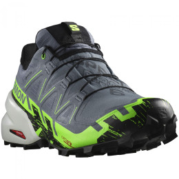 Salomon Speedcross 6 Gore-Tex férfi futócipő szürke Flint Stone / Green Gecko / Black