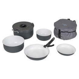 Edénykészlet Bo-camp Cookware set Camping 7 fekete/fehér