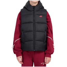 4F Vest Jacket F370 Deep Black gyerek mellény fekete/rózsaszín Deep Black