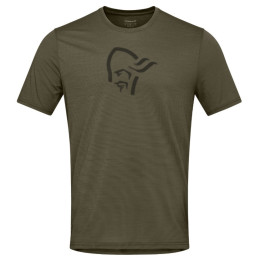 Norrona femund equaliser merino T-shirt férfi póló sötétzöld Olive Night